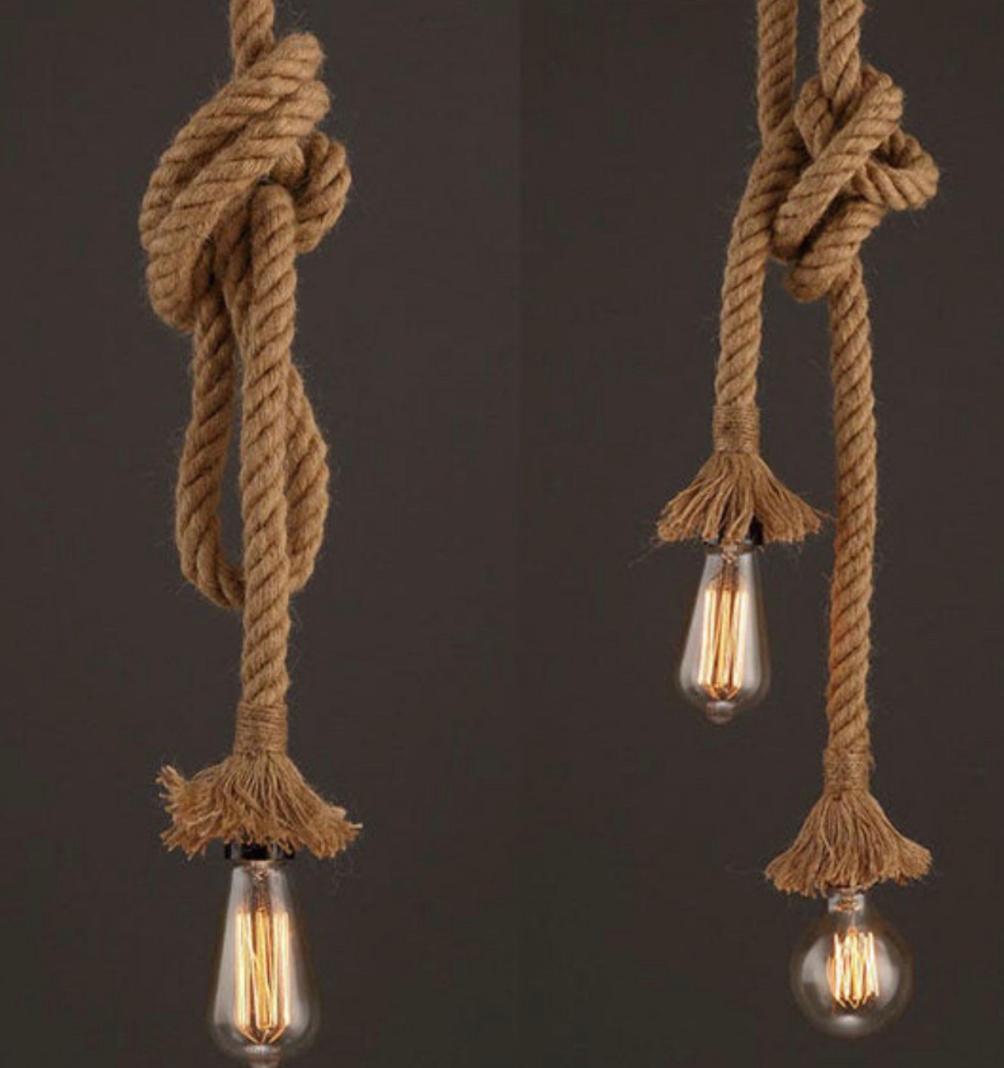 Knot & Tie - Rope Hanging Light – Hyper Crave