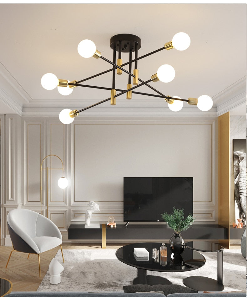 "Modern Nordic" - Pivoting Arm Ceiling Chandelier