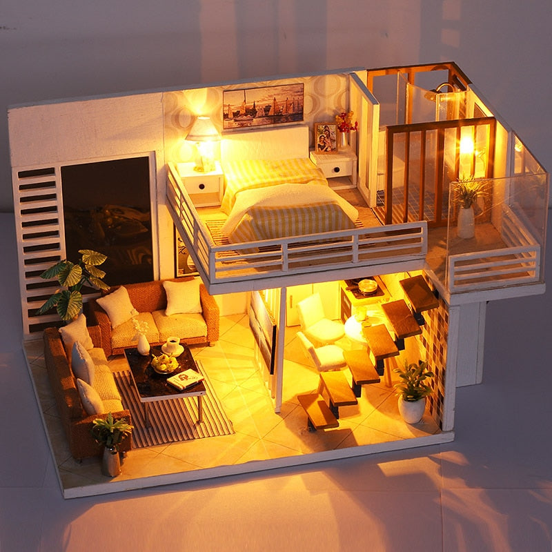 "Modern Loft" - DIY Wooden Miniature House Kit