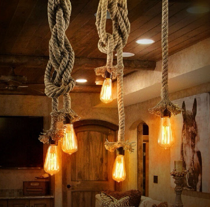 "Knot & Tie" - Rope Hanging Light