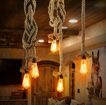 Load image into Gallery viewer, &quot;Knot &amp; Tie&quot; - Rope Hanging Light
