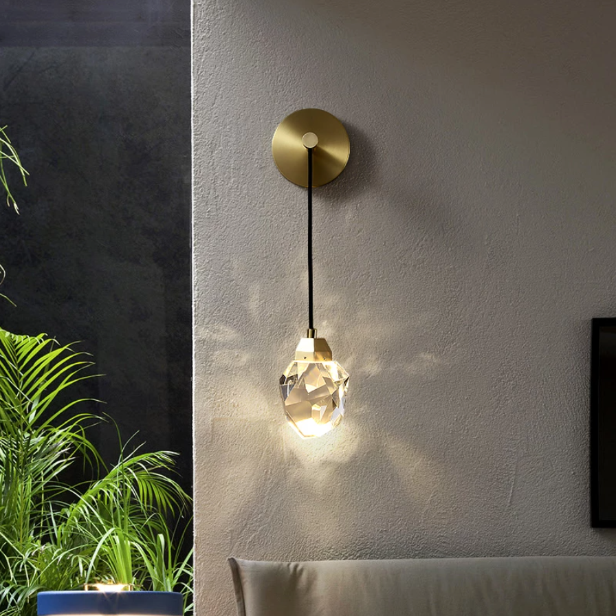 "Crystal Rocks" - Luxury Wall Lamp