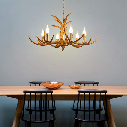 "Lodge Lifestyle" - Rustic Antler Style Chandelier