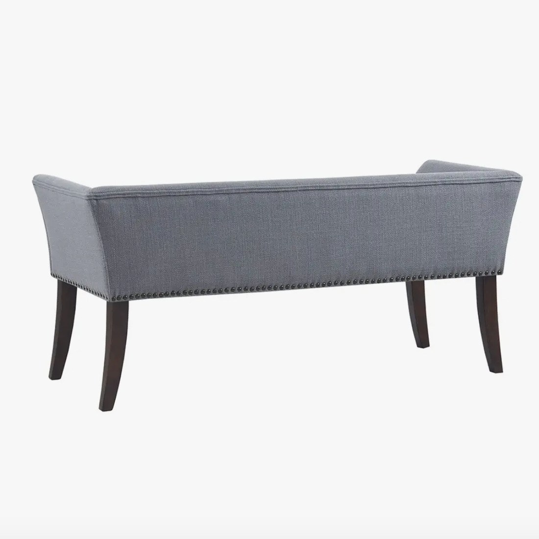 "Slate & Charm" - Flared, Low Back Accent Bench