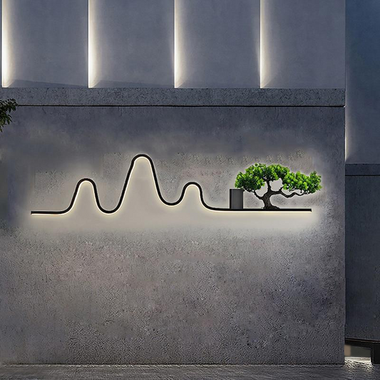 "Bonsai Garden" - Decorative Waterproof Outdoor Wall Light