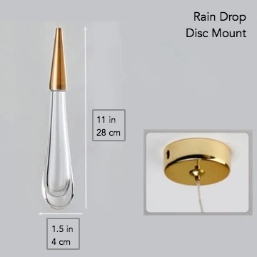 "Water Drops" - Luxury Crystal Glass Pendant Light