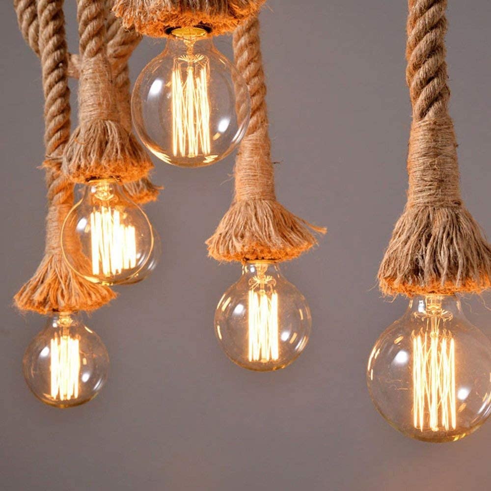 "The Vines" Rope Bamboo Pendant Light