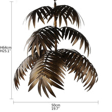 Load image into Gallery viewer, &quot;Palm Paradise&quot; - Antique Bronze Chandelier
