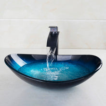 Load image into Gallery viewer, &quot;Tropical Falls&quot; - Hand Painted Waterfall Sink &amp; Faucet Set
