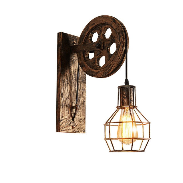"The Pulley" Retro Wall Lamp