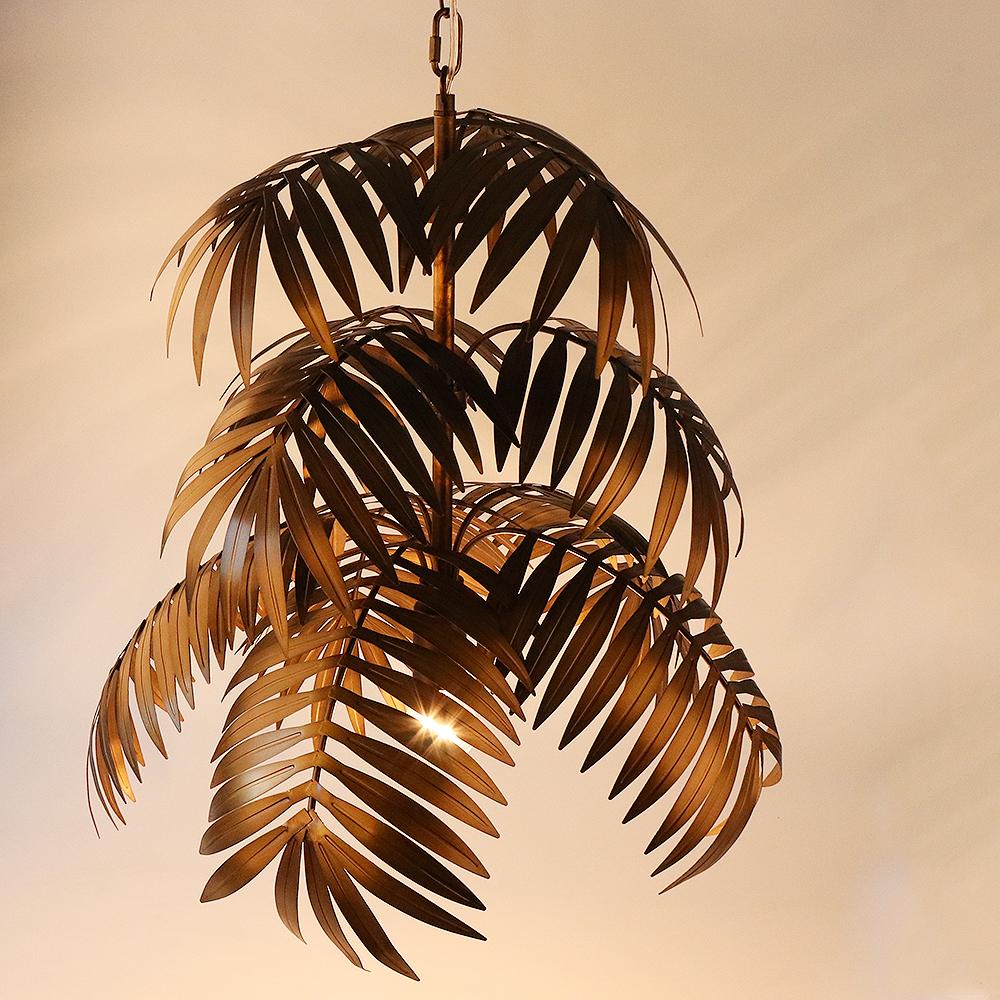 "Palm Paradise" - Antique Bronze Chandelier