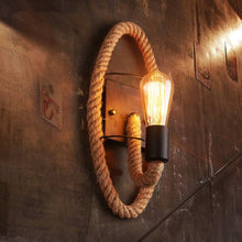Load image into Gallery viewer, &quot;The Porthole&quot; - Rope Wall Lamp
