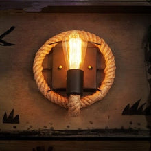 Load image into Gallery viewer, &quot;The Porthole&quot; - Rope Wall Lamp

