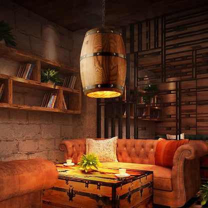 Wine Barrel Ceiling Lamp