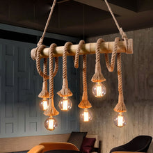 Load image into Gallery viewer, &quot;The Vines&quot; Rope Bamboo Pendant Light
