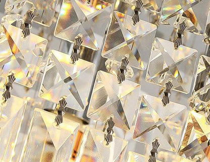 "Refined Geometry" - Rectangular Crystal Chandelier